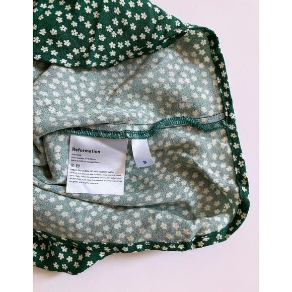 Reformation Atticus Camisole Green Floral Wyoming Size Small - Picture 5 of 5